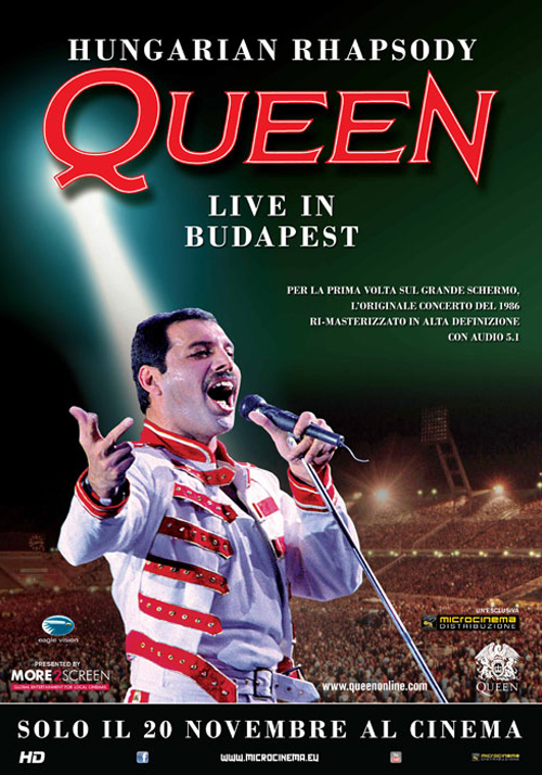 Hungarian Rhapsody Queen Live in Budapest locandina/poster