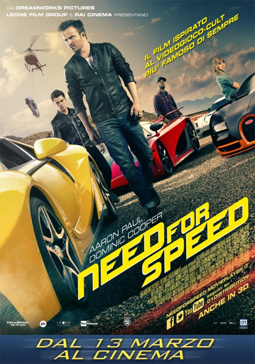 Need for speed locandina/poster